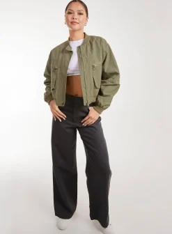 Double Pocket Classic Bomber Jacket