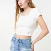 Embellished Wash Rib Top