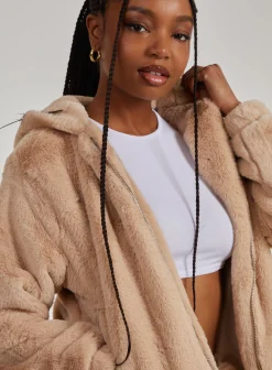 Faux Fur Zip Jacket