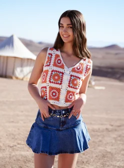 Flippy Denim Mini Skirt With Shorts