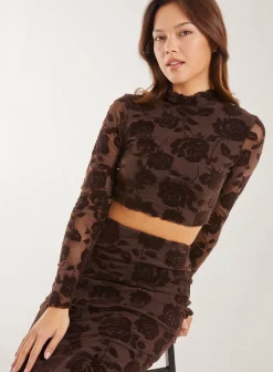 Flock Floral Long Sleeve Top
