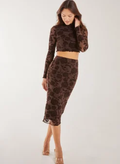 Flock Floral Long Sleeve Top