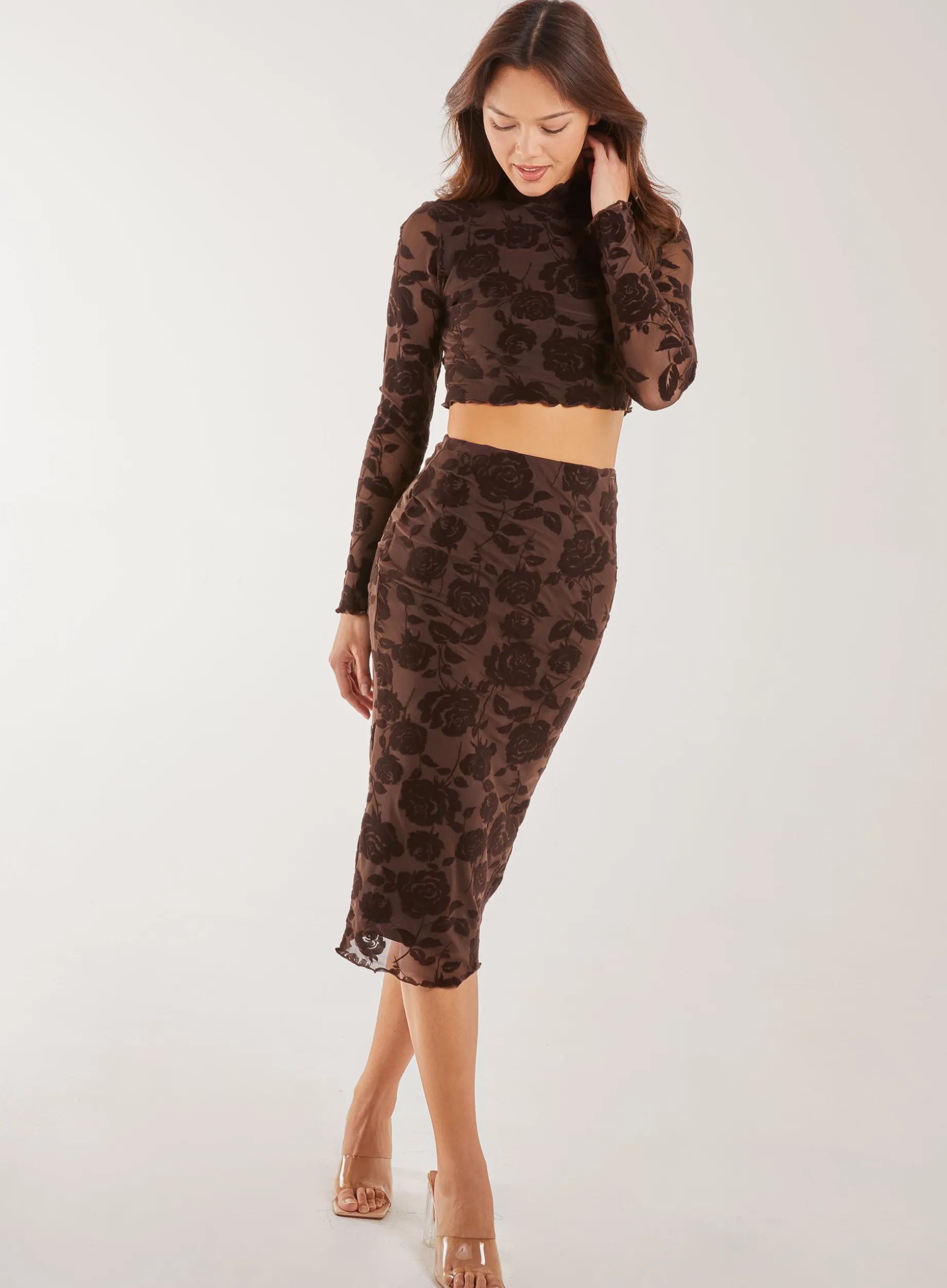 Flock Floral Long Sleeve Top