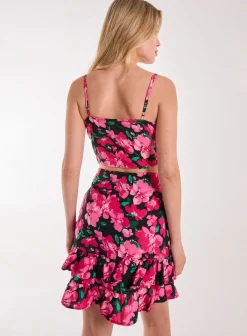 Floral Ruched Cami Top