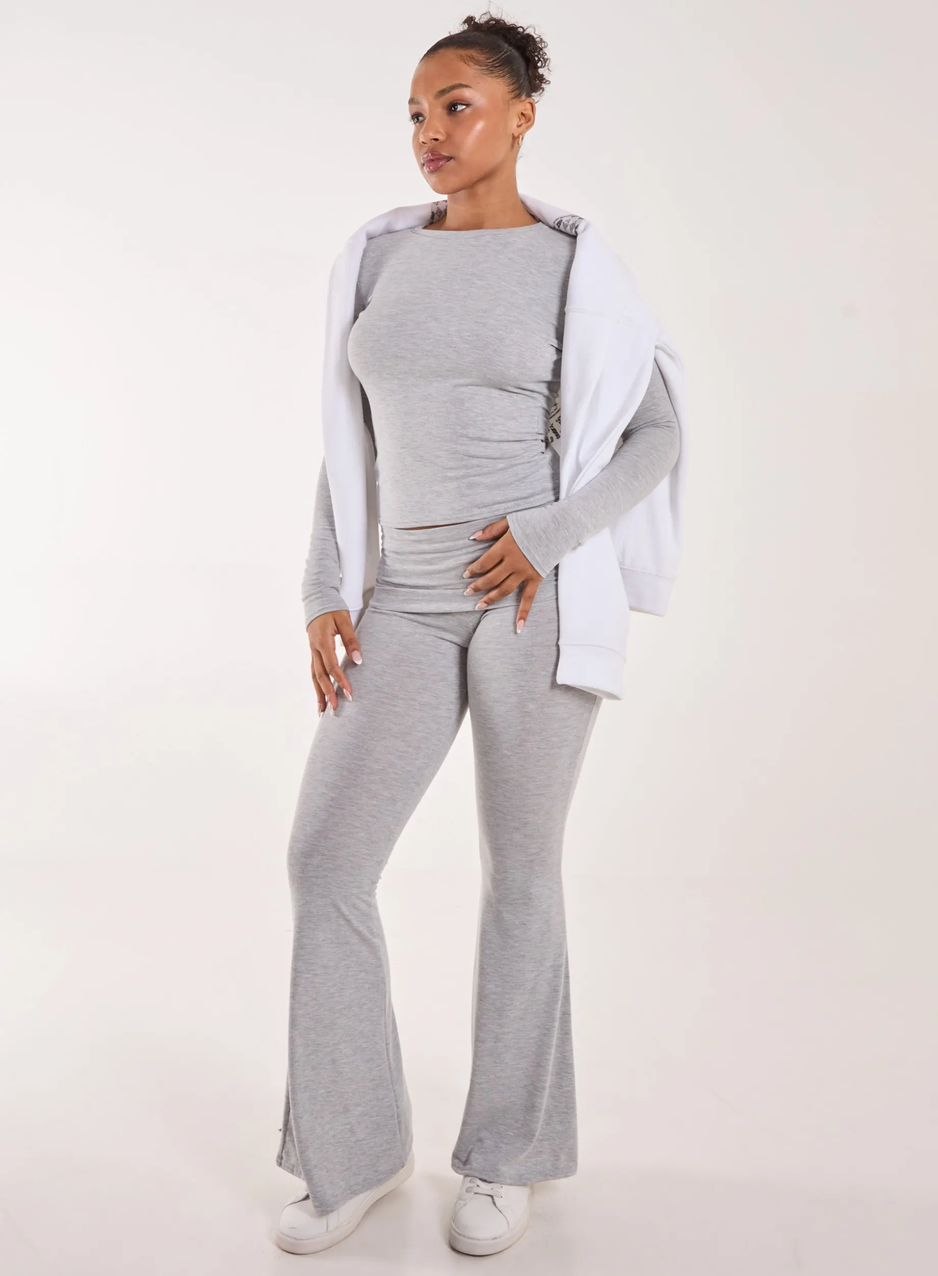Fold Over Waist Lounge Flares