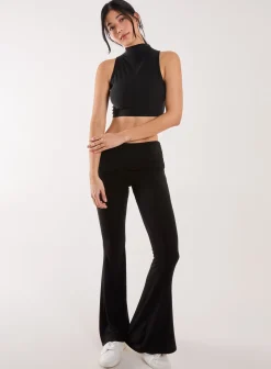 Fold Over Waist Lounge Flares