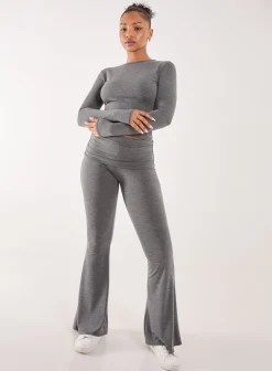 Fold Over Waist Lounge Flares
