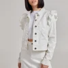 Frill Shoulder Denim Jacket