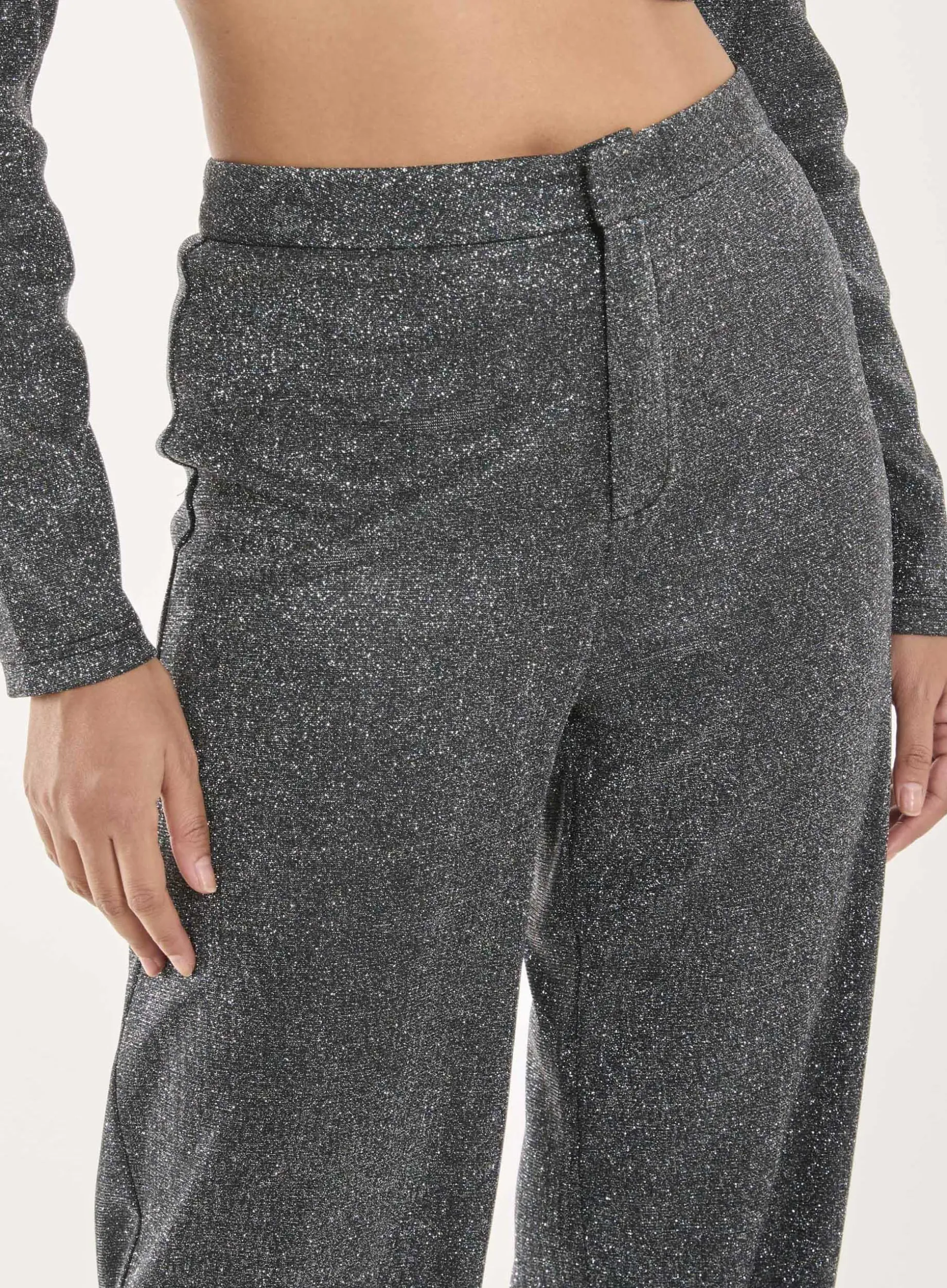 Glitter High Waisted Trousers