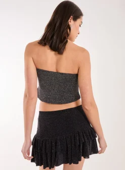 Glitter Key Hole Crop Top