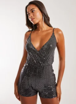 Glitter Strappy Playsuit