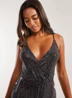 Glitter Strappy Playsuit