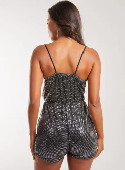 Glitter Strappy Playsuit