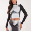 Graphic Silhouette Long Sleeve Top