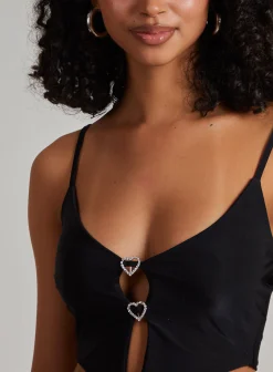 Heart Diamante Cami Top