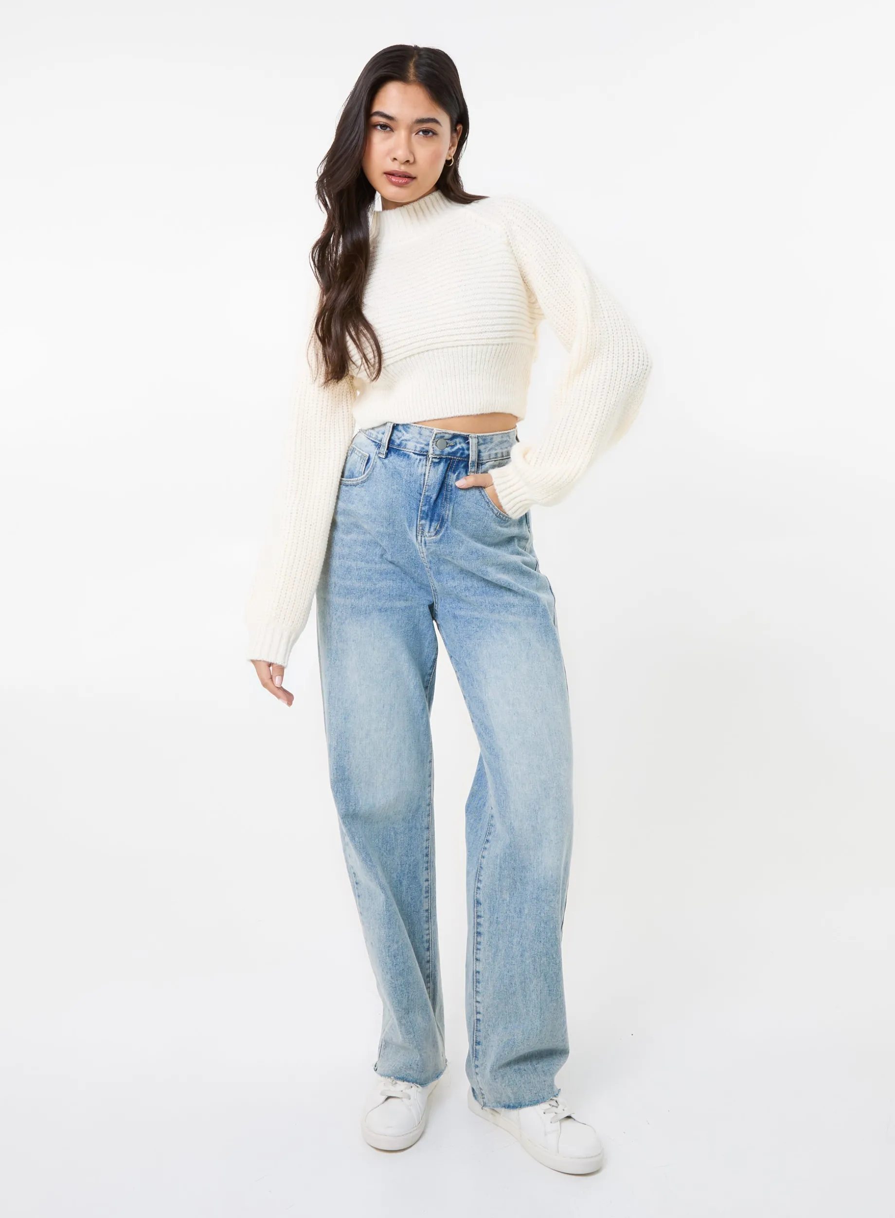 High Neck Knitted Jumper