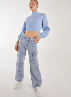 High Neck Knitted Jumper
