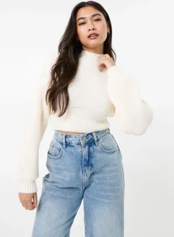 High Neck Knitted Jumper