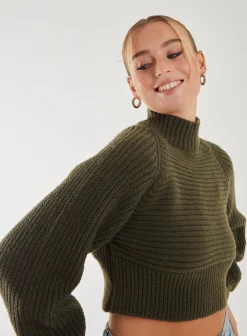 High Neck Knitted Jumper