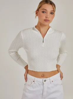 High Neck Zip Jumper