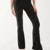 High Waisted Bow Detail Piping Flares