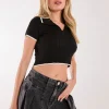 Knit Collared Contrast Top