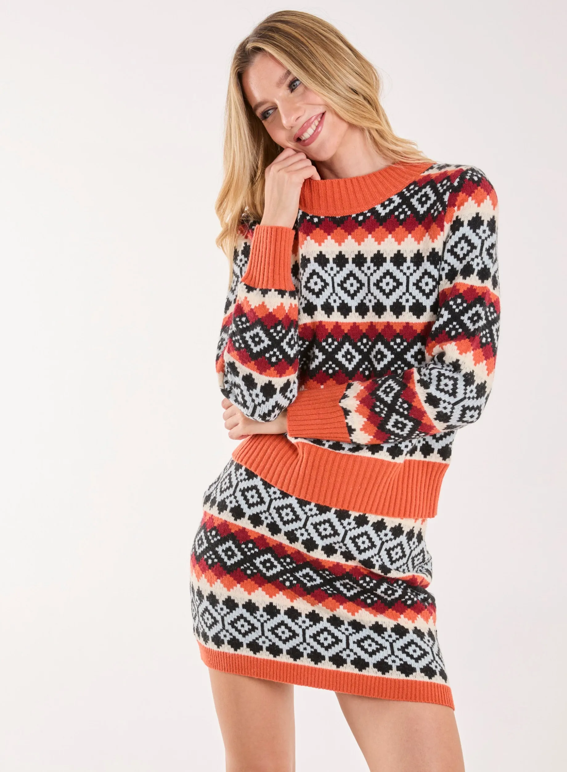 Knitted Jumper & Skirt Set