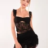 Lace Cut Out Top