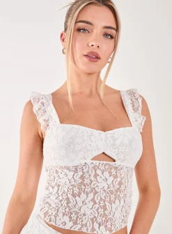Lace Cut Out Top
