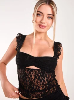 Lace Cut Out Top