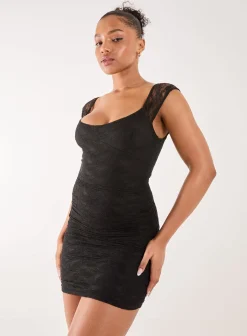 Lace Sweetheart Mini Dress