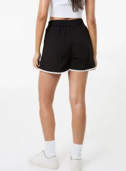 Lace Trim Stripe Shorts