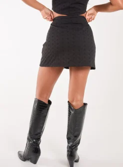 Lace Up Mini Skirt