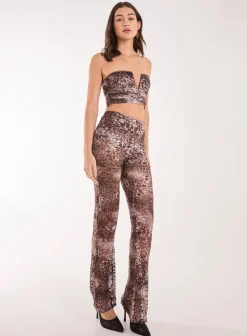 Leopard Lace Bandeau Top
