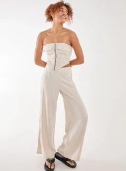 Linen Cargo Corset Top