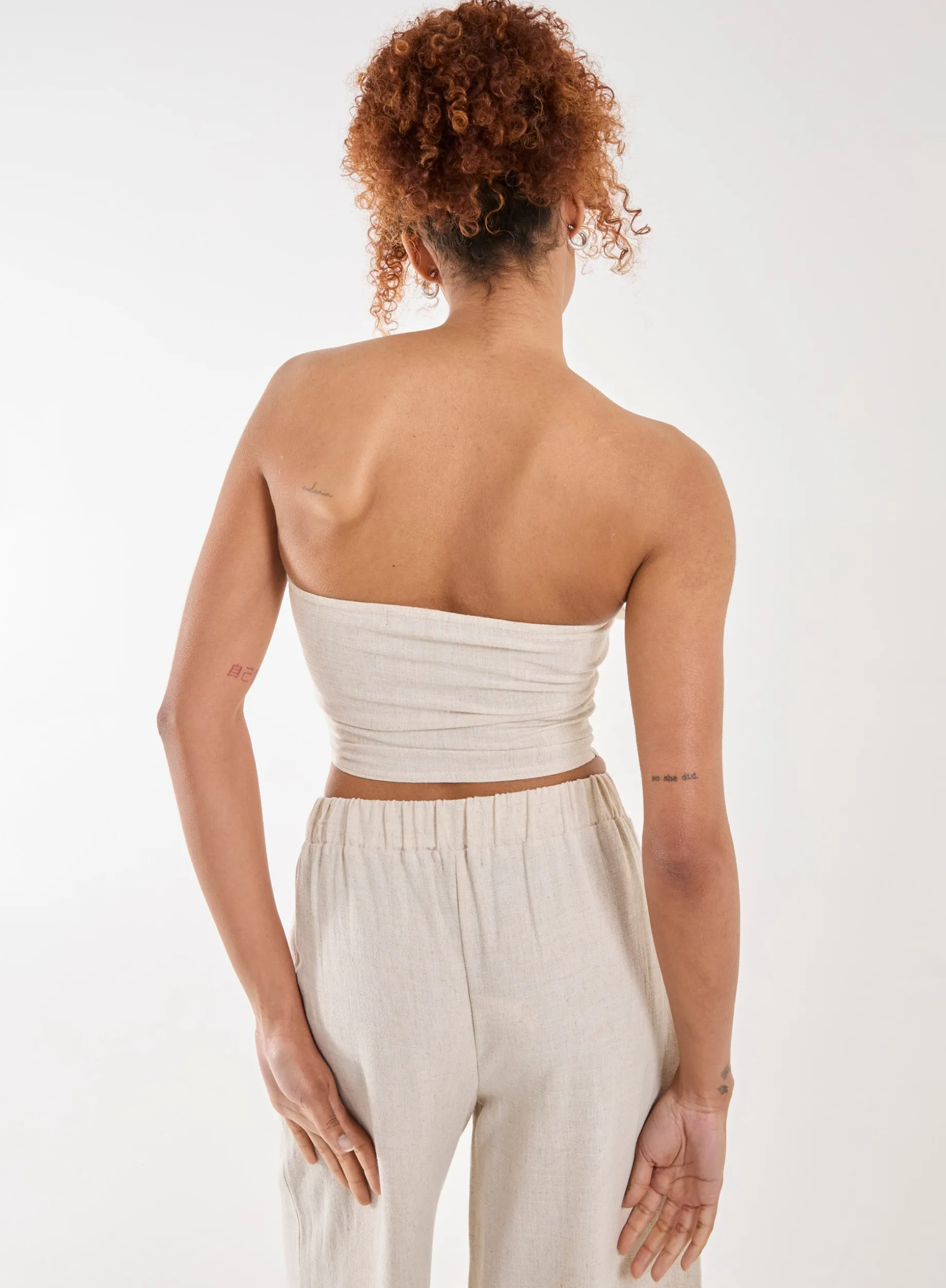 Linen Cargo Corset Top