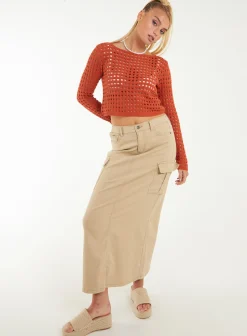 Long Sleeve Crochet Top