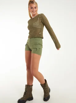 Long Sleeve Crochet Top