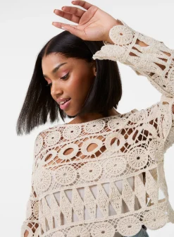 Long Sleeve Crochet Top
