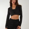 Metallic Cropped Blazer