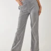 Metallic Straight Leg Trousers