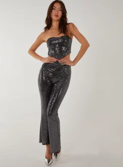 Mirrored Flare Trousers