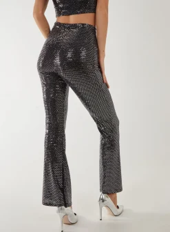 Mirrored Flare Trousers