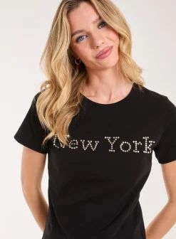 New York Diamante T- Shirt