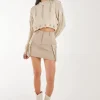 Oversized Pocket Cargo Mini Skirt