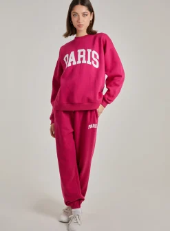 Paris Slogan Oversized Sweatshirt