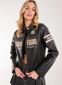 Patch Mix Motocross Biker Jacket