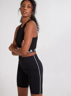 Pink Vanilla Logo Racer Back Crop Top