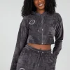 Pink Vanilla Zip Front Cropped Hoodie