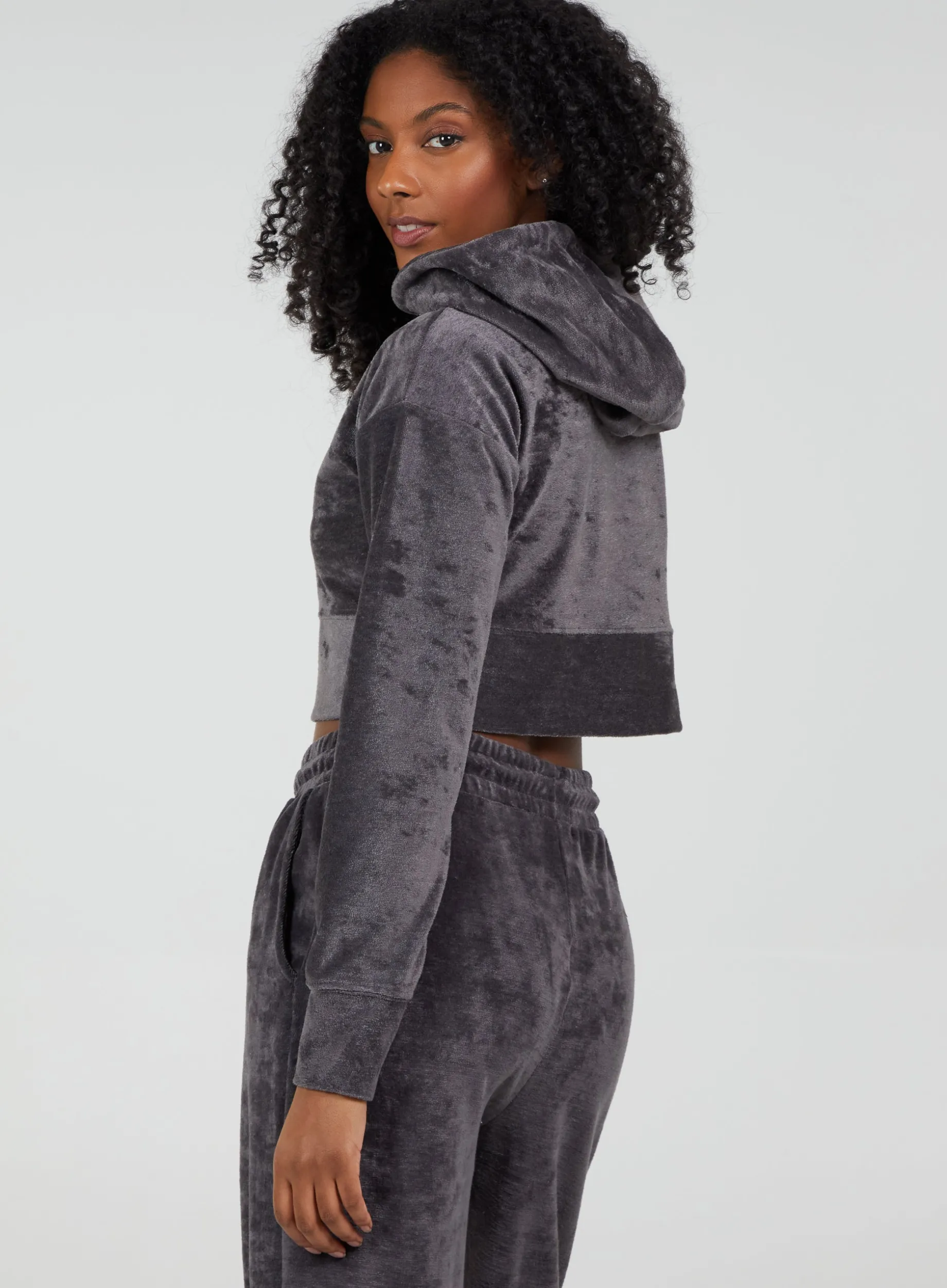 Pink Vanilla Zip Front Cropped Hoodie